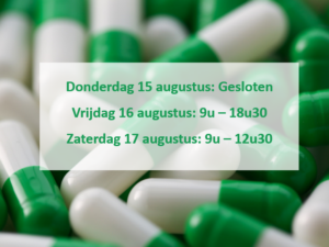 🌞 OPEN VRIJDAG 16 EN ZATERDAG 17 AUGUSUTS 🌞